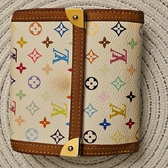 Authentic Louis Vuitton White Multicolor Elise Wallet - Picture 2 of 11